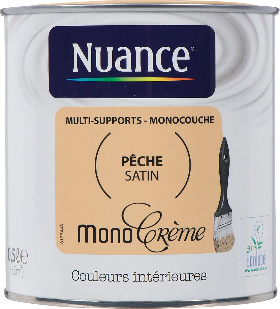 NUANCE - Peinture MonoCrème intérieur Pêche 2,5l Satin Nuance - large