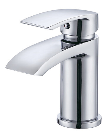 robinet chromé SaniteModar Robinet de lavabo robinet de salle de bain avec tuyau en métal froid et chaud de 50 cm 3/8”  hauteur de sortie de 60 mm 