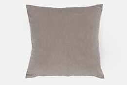 PERFECTLIN - Coussin velours 45x45cm taupe - large