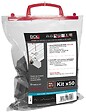 BOLFIXATIONS - Kit de 50 vis autoperceuses et cavaliers pour bacs acier - Rouge - vignette