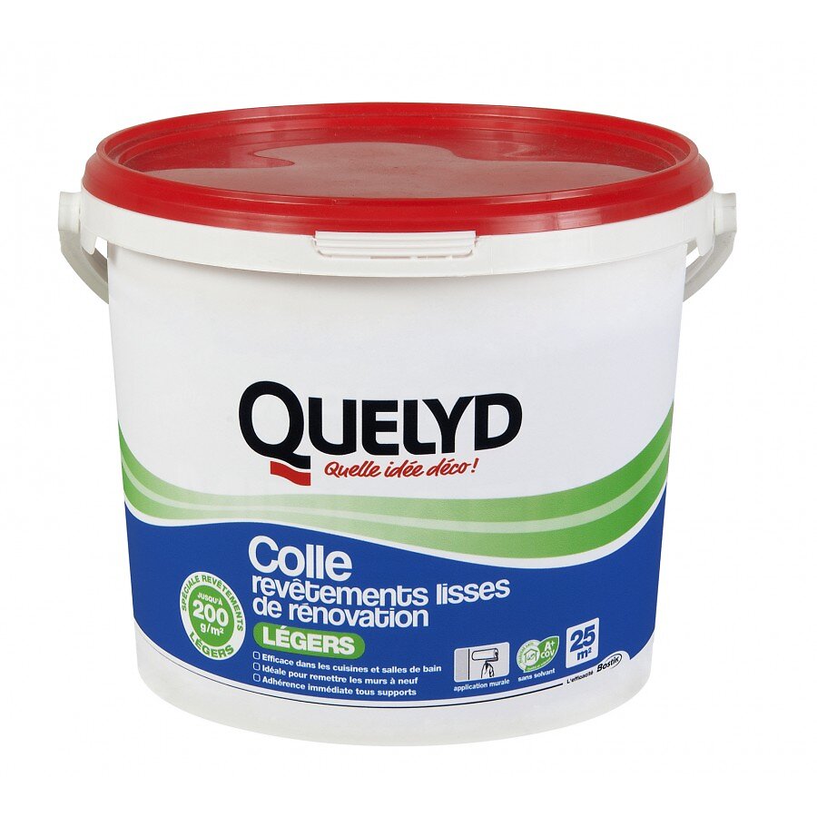 QUELYD - Colle spécial revêtement lisse rénovation 5kg - large