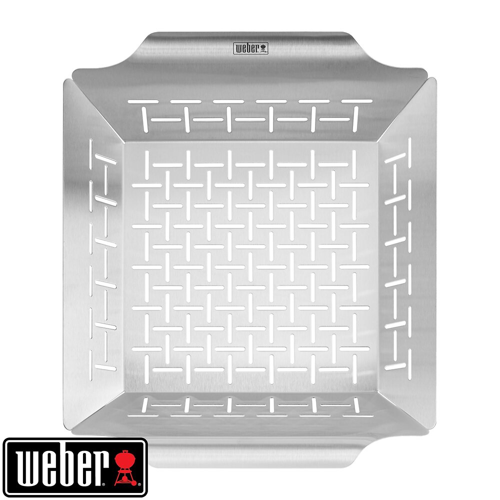 WEBER - Panier à légumes en acier inoxydable, carré - large