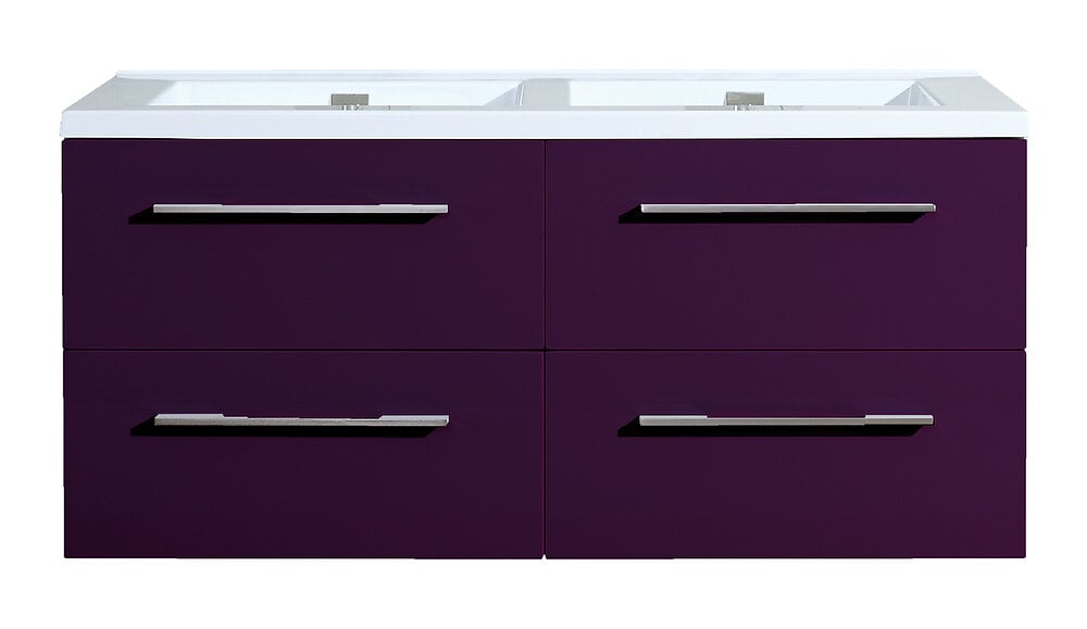 Meuble Salle De Bain Cascade 120 Aubergine Bricomarche