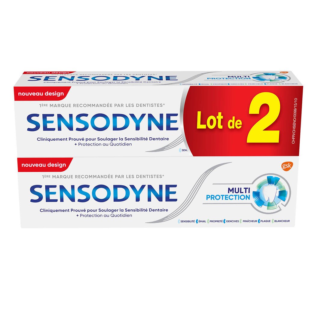 Sensodyne Sensodyne Dentifrice multi-protection le lot de 2 tubes de 75ml - 150ml
