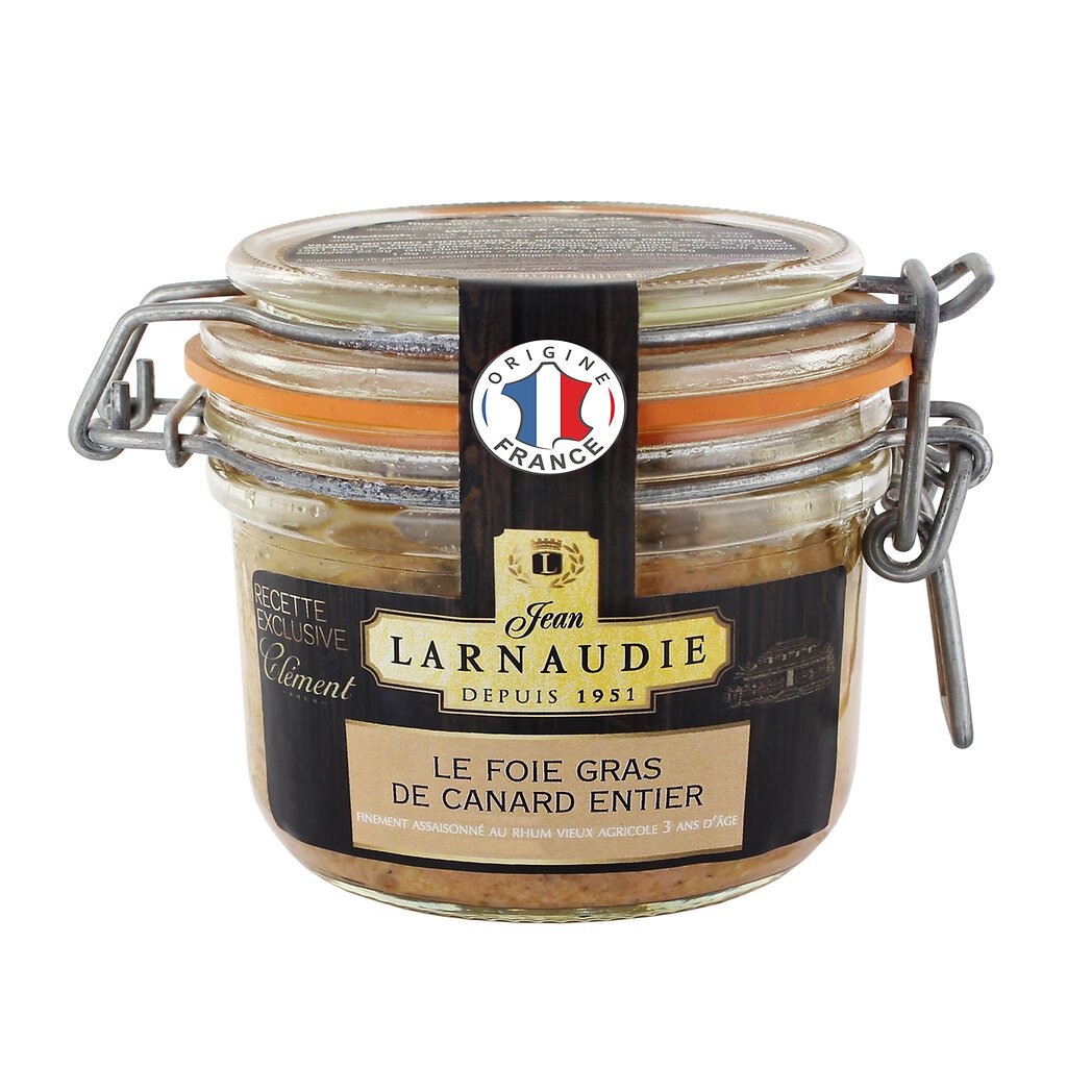 Jean Larnaudie Jean Larnaudie Foie gras de canard entier France au vieux rhum - Edition Clément le bloc de 125g