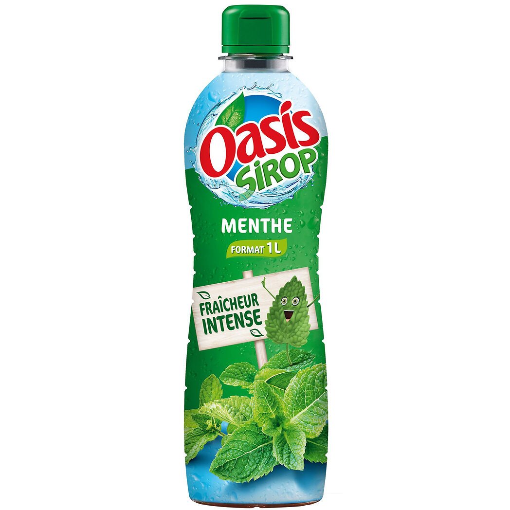 Oasis Oasis Sirop Sirop de menthe la bouteille de 1l