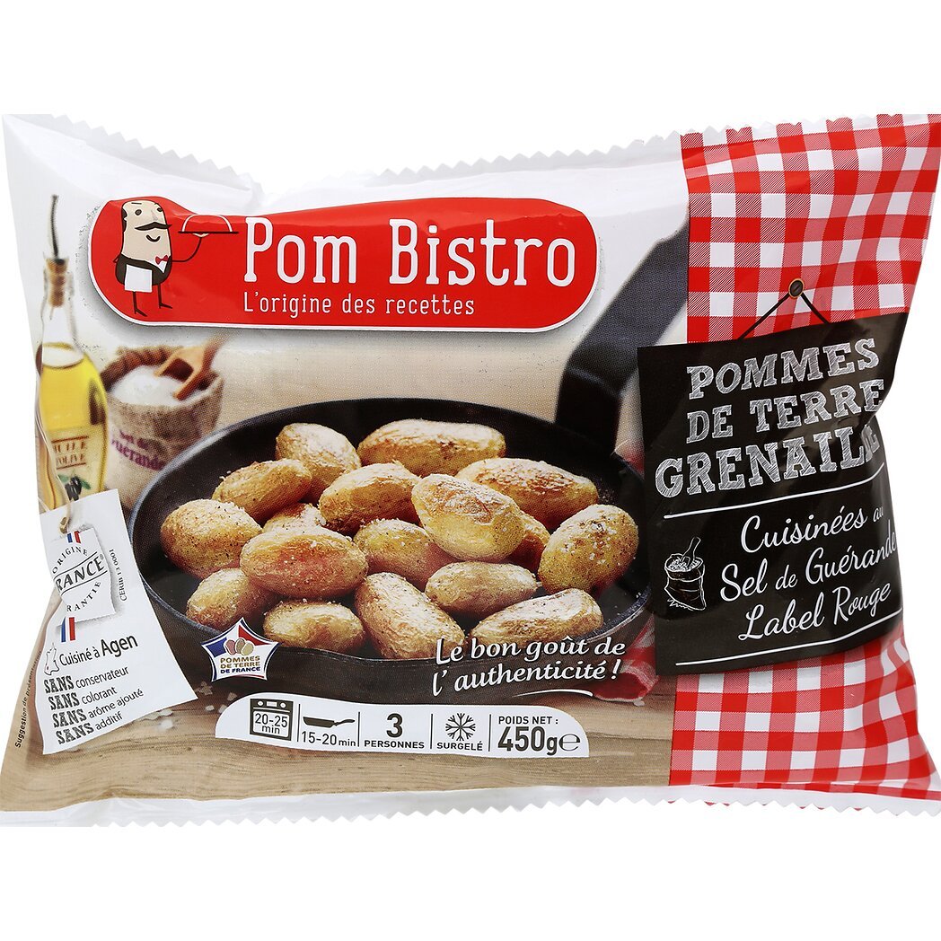 Pom Bistro Pom Bistro Pommes de terre grenaille au sel de Guérande Label Rouge le sachet de 450g