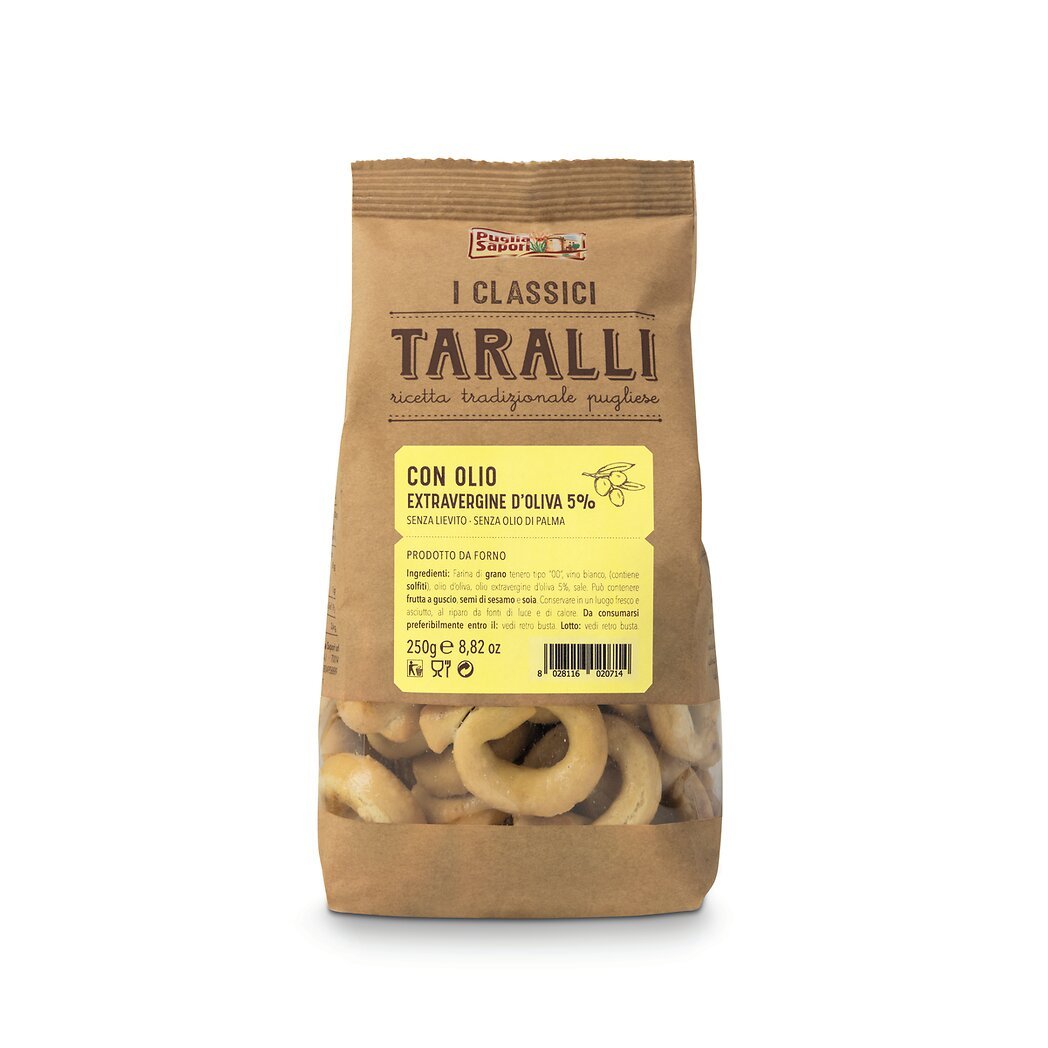 Puglia Sapori Puglia Sapori Taralli à l'huile d'olive extra vierge le sachet de 250g