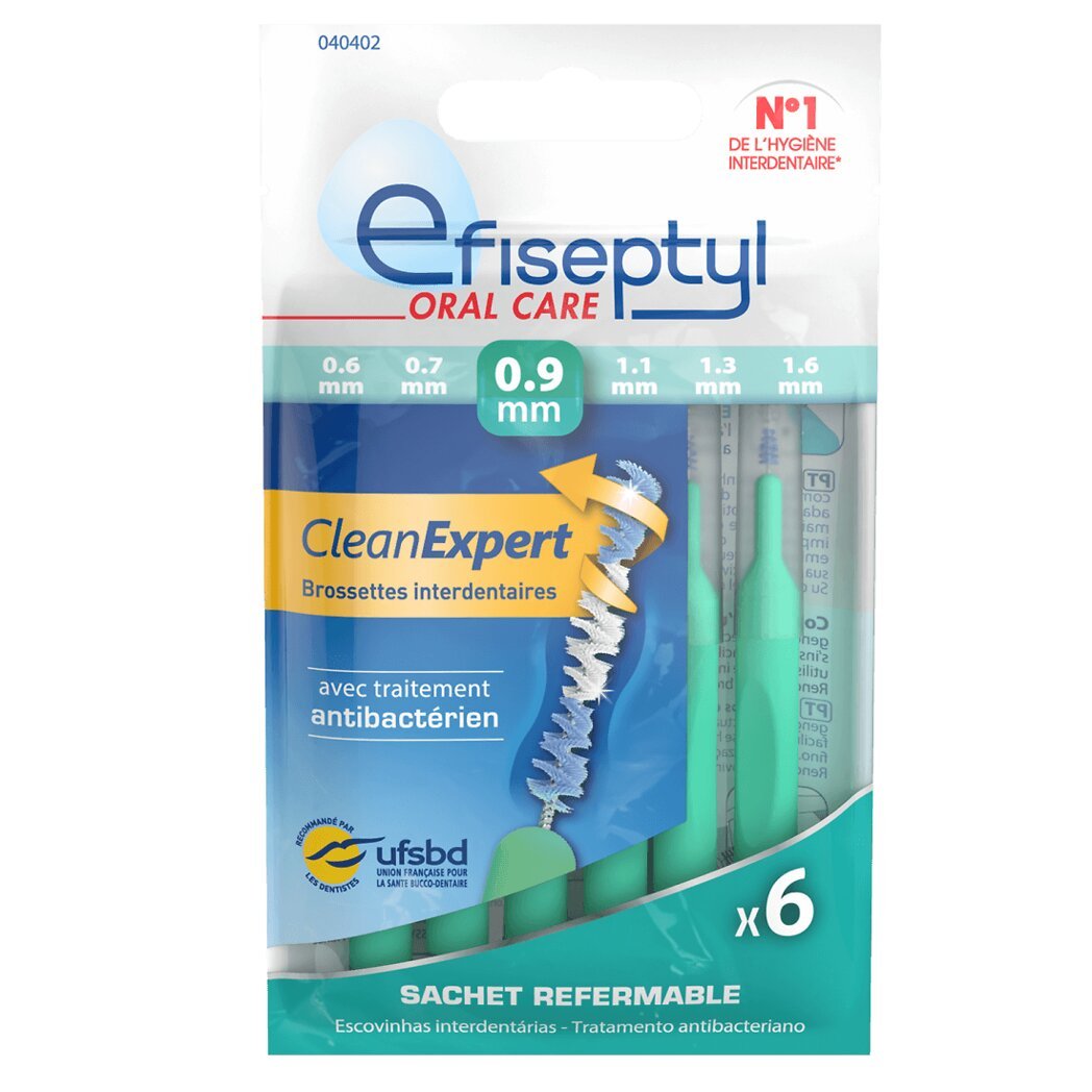 Efiseptyl Efiseptyl Brossettes clean expert 0.9 mm la boîte de 6
