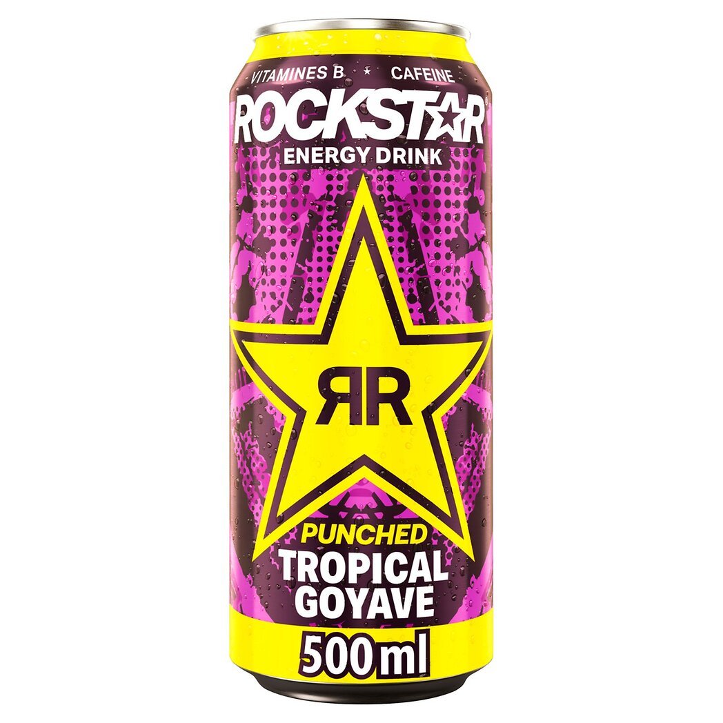 Rockstar Energy Drink Rockstar Boisson énergisante goût Tropical Goyave la canette de 50cl