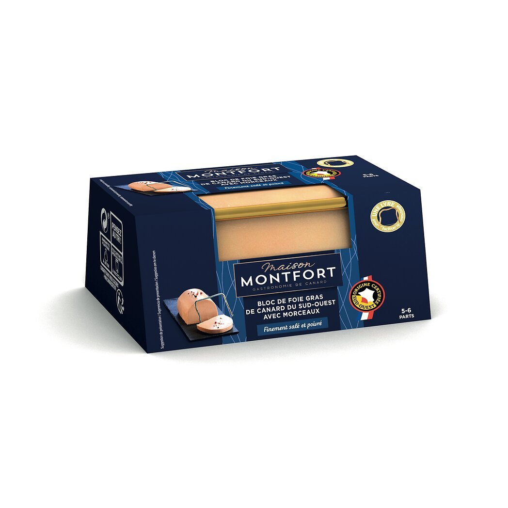 Bloc de foie gras de canard avec 30 % de morceaux - Carrefour - 300 g