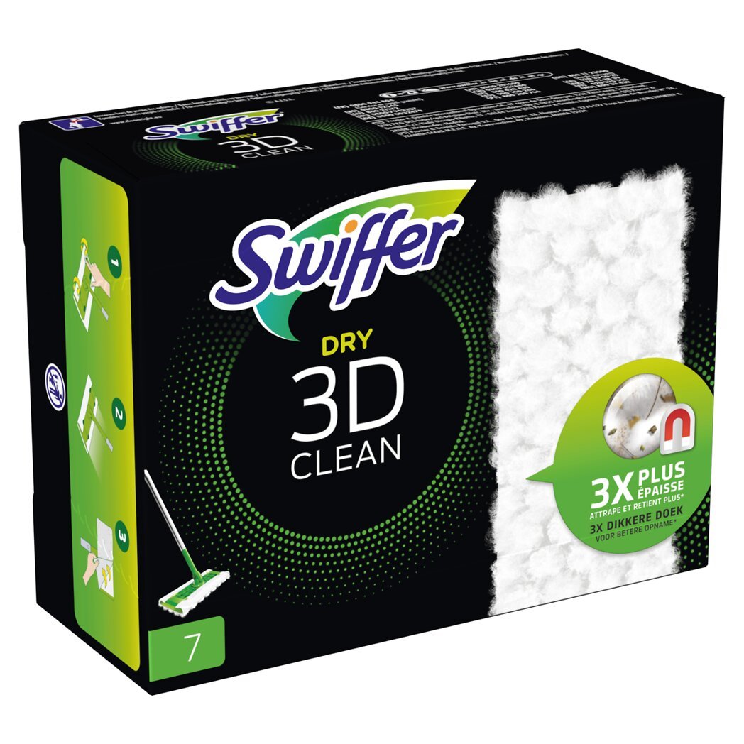 Swiffer Swiffer Recharge lingettes balai  - 3D clean la boite de 7 recharges