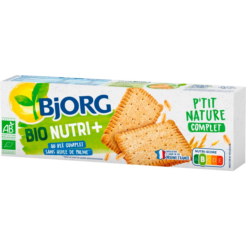 Biscuits Le P'tit Nature bio BJORG : le paquet de 24 - 200 g à