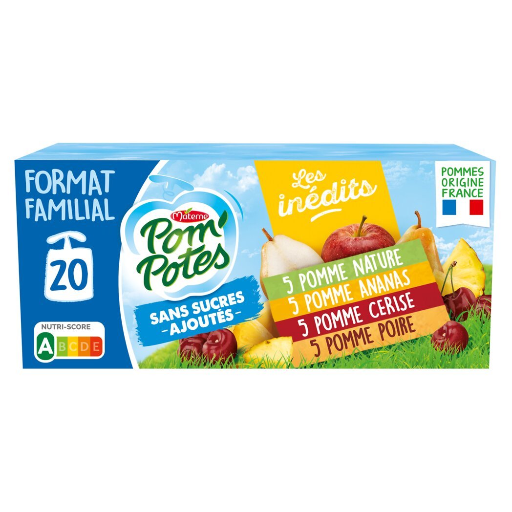 Pom'Potes gourde sans sucre x16 – LE&LA MARKET