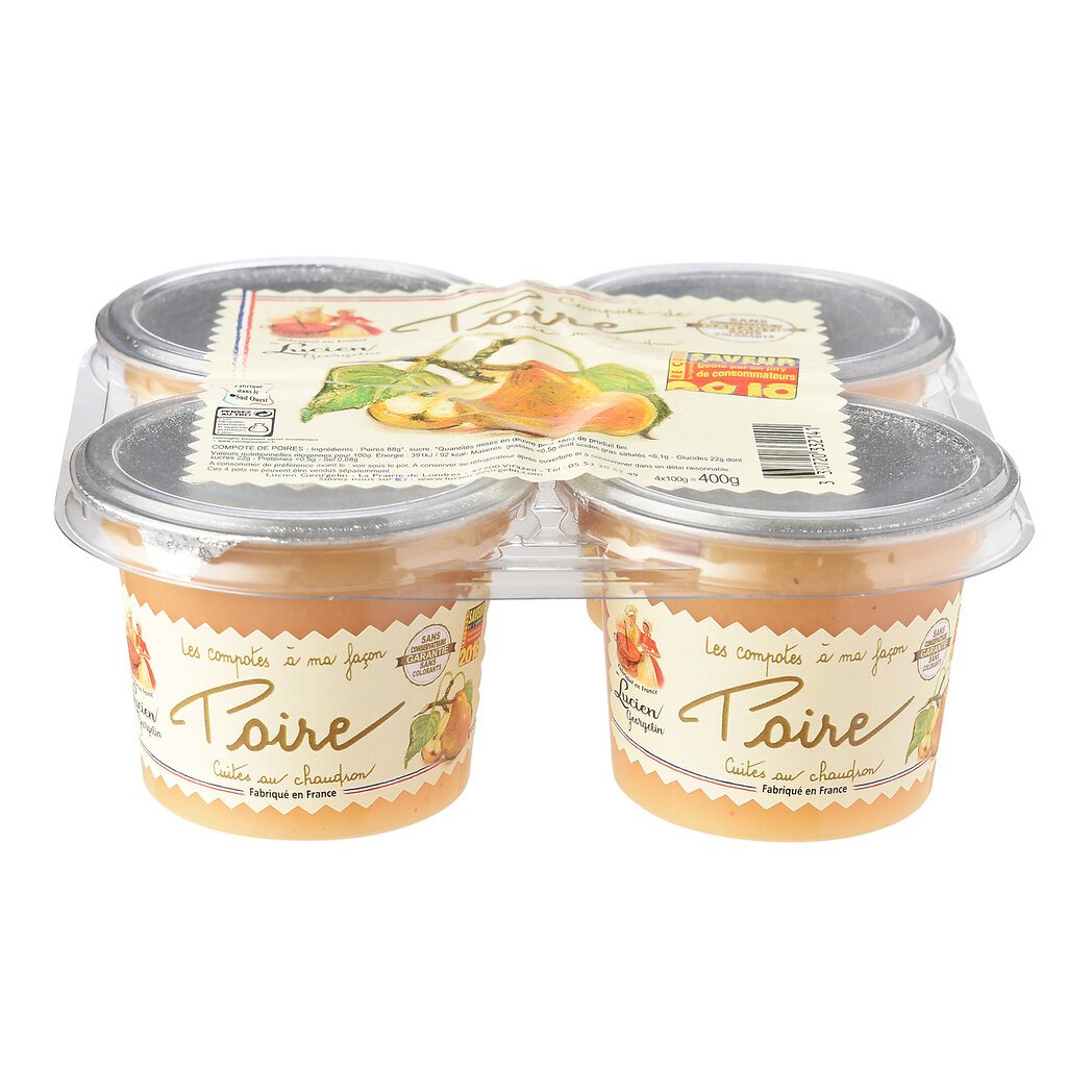 Compote de poire cuite au chaudron Lucien Intermarché