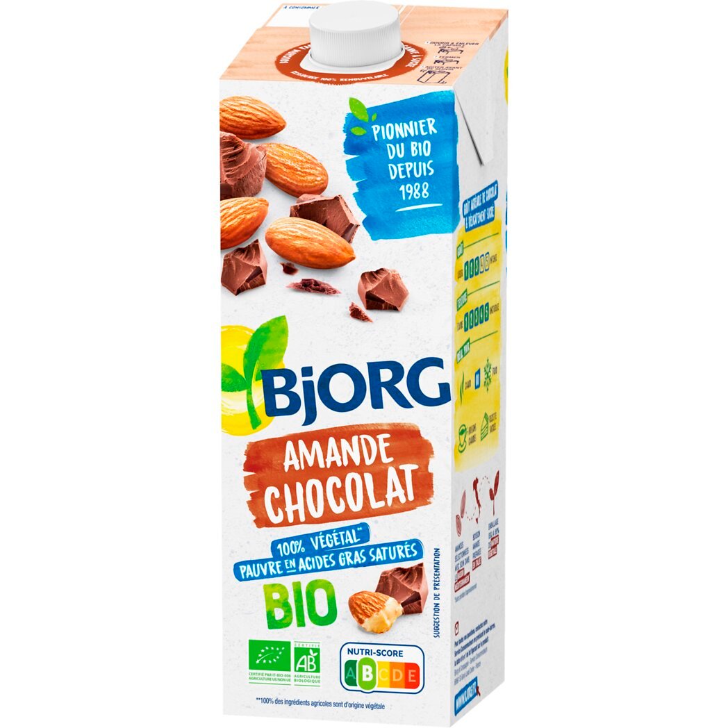 Bjorg Bjorg Boisson végétale lait d'amande chocolat BIO la brique de 1l