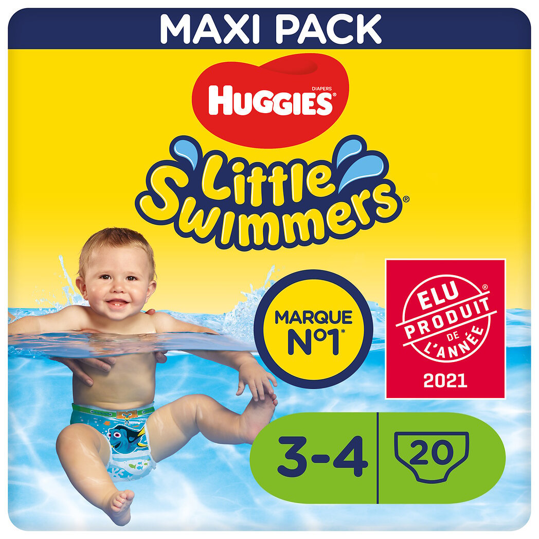 Little Swimmers Huggies Little Swimmers - Culottes de bain taille 3-4 Le paquet de 20 culottes