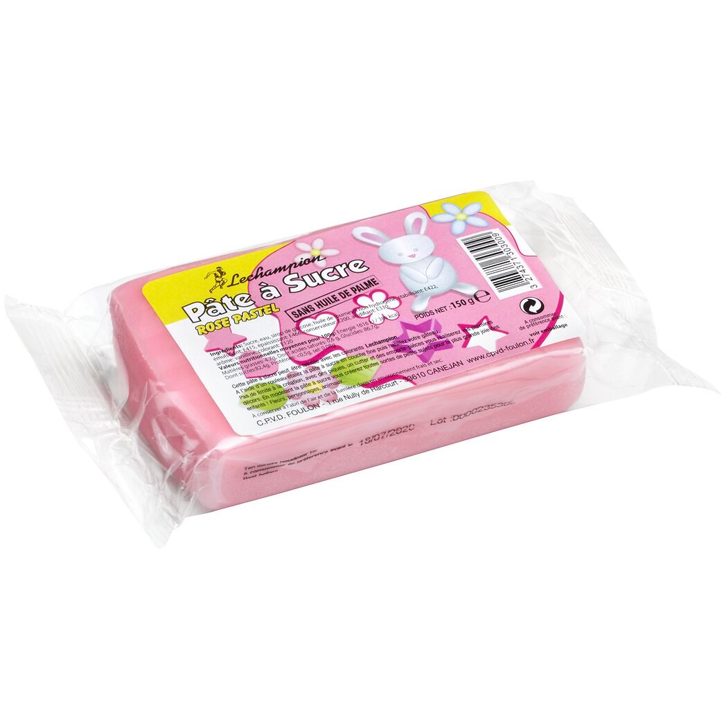Pâte à sucre rose pastel Lechampion - Intermarché