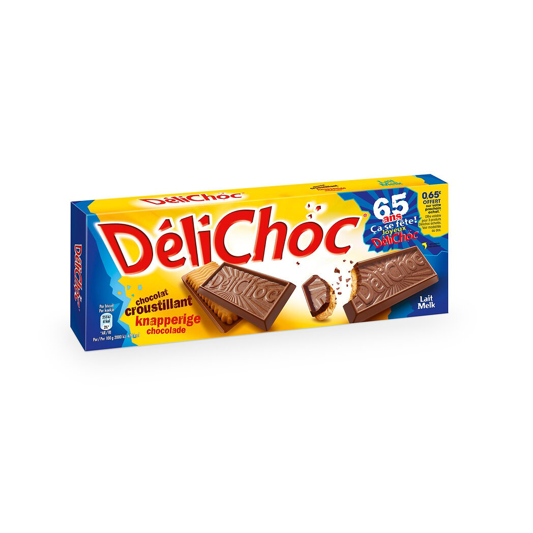 Delacre Délichoc Tablette chocolat lait croustillant Le paquet de 150g