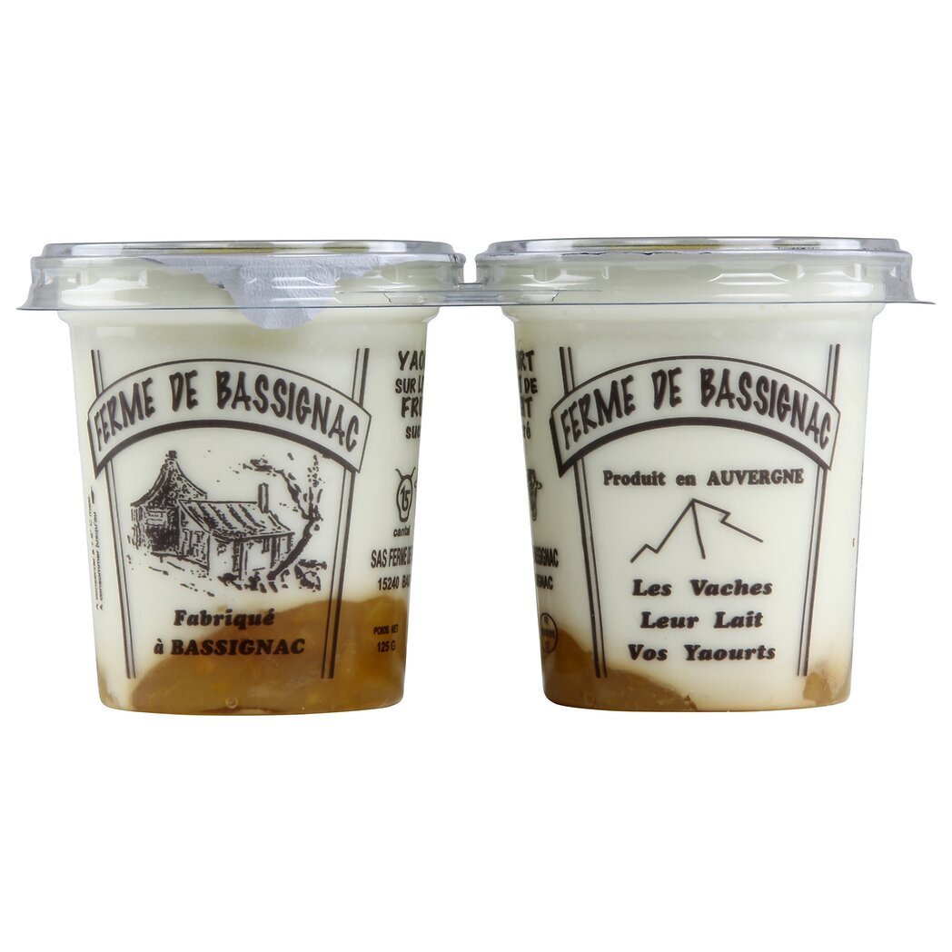 Yaourt bicouche mirabelle Ferme de Bassignac Intermarché