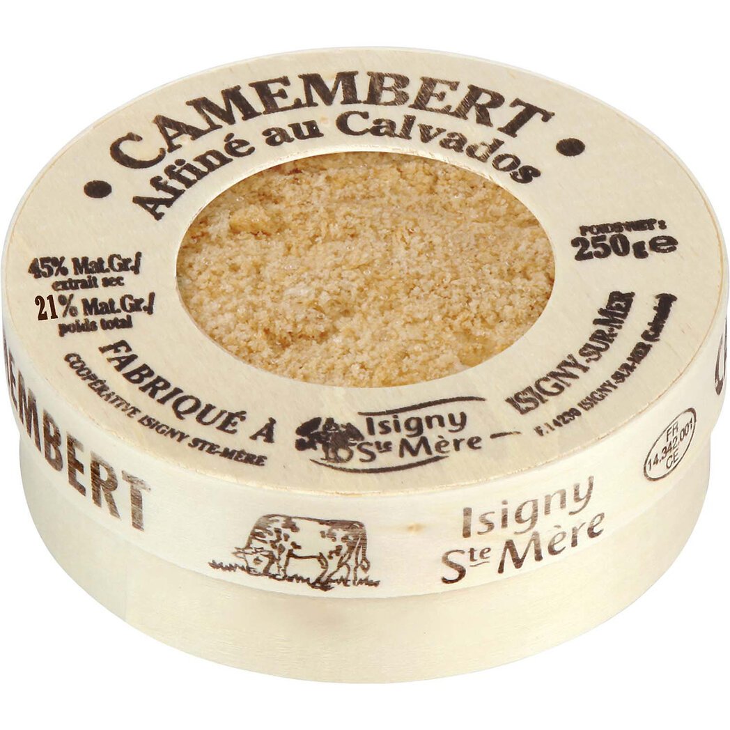 Isigny Sainte-Mère Isigny Ste Mère Camembert affiné au Calvados la boite de 250 g