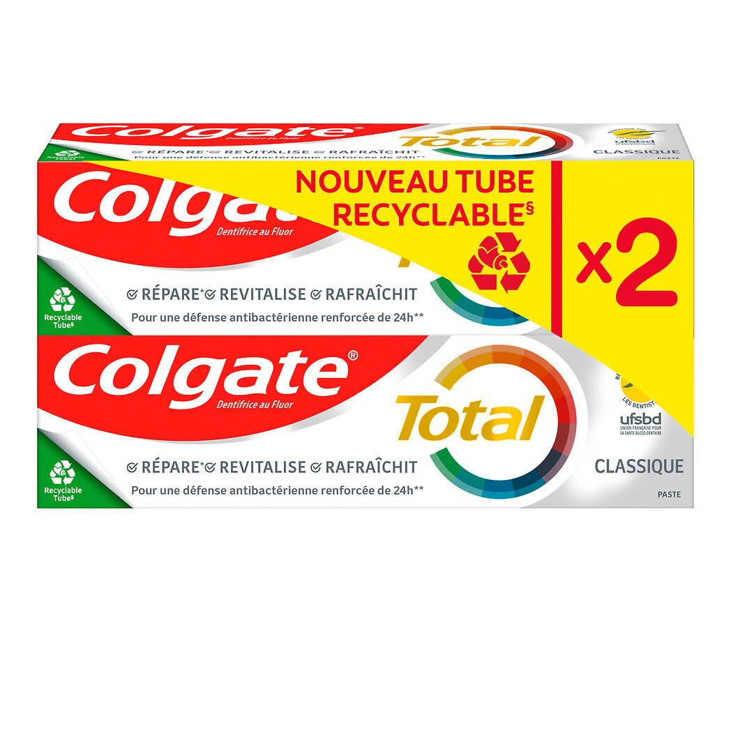 Colgate Colgate Dentifrice classique les 2 tubes de 75ml - 150ml