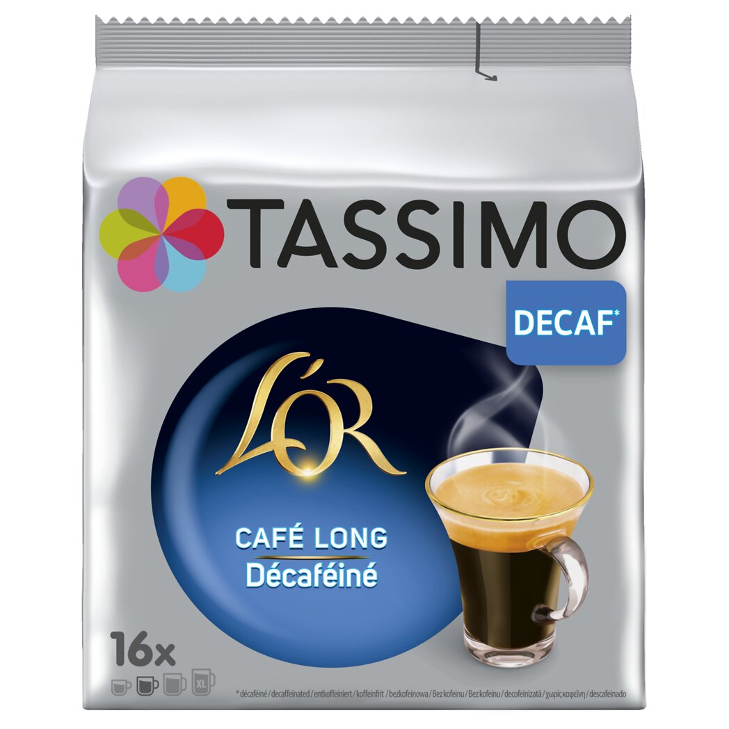Tassimo L'Or Tassimo - Café long décaféiné Le sachet de 16 capsules - 106g
