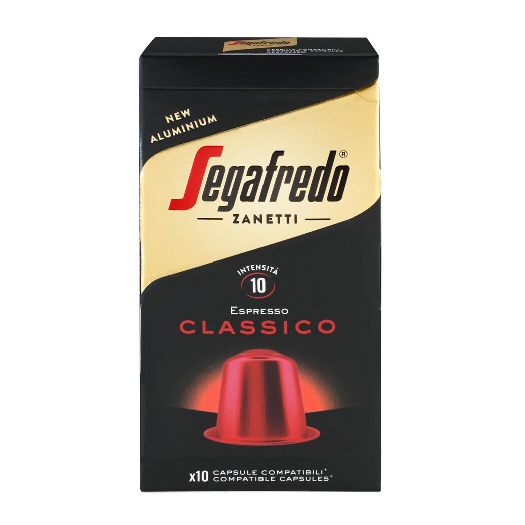 Casa Segafredo Segafredo Zanetti - Capsules de café compatibles Nespresso aluminium Espresso classico La boite de 10 capsules - 51g