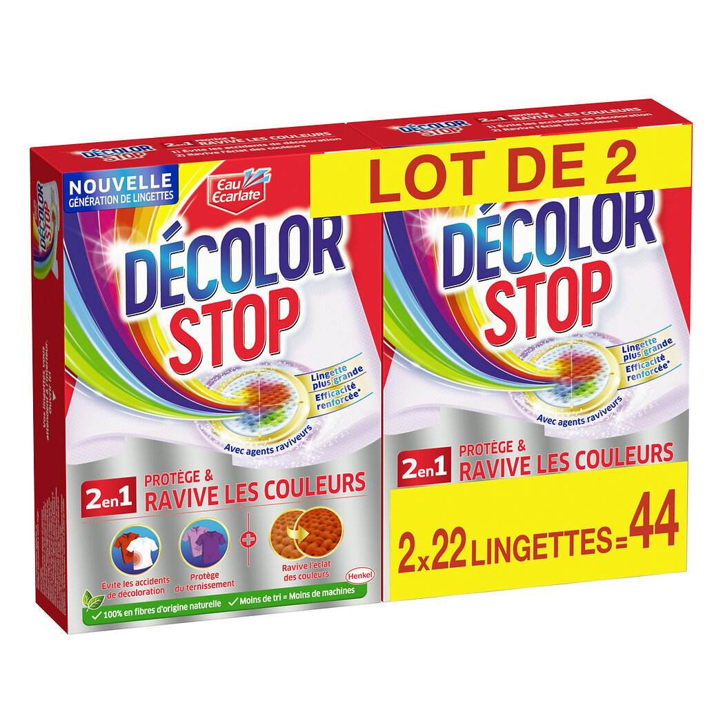 Lingettes Décolor Stop - 22 lingettes