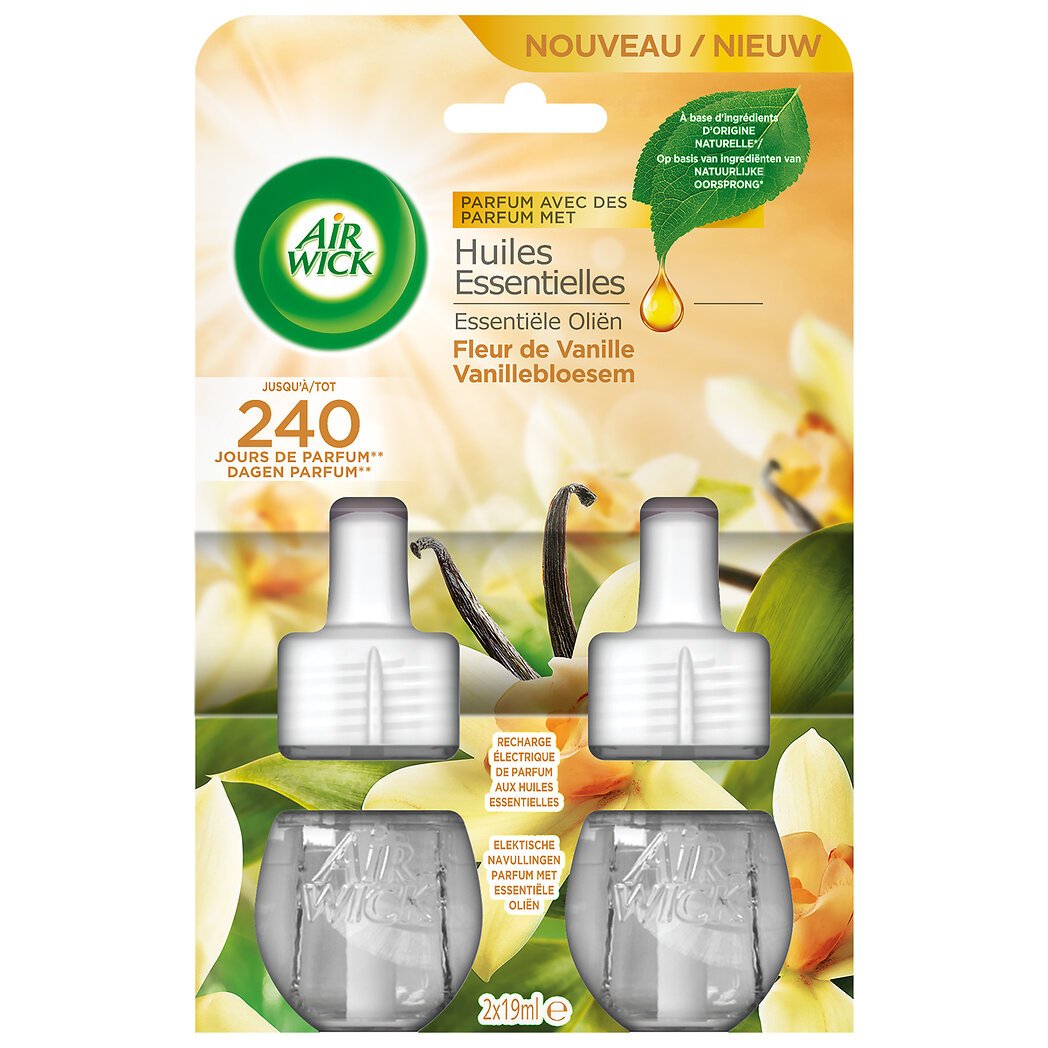 Air Wick - Diffuseur électrique avec recharge vanille et orchidée aux  huiles essentielles (19 ml), Delivery Near You
