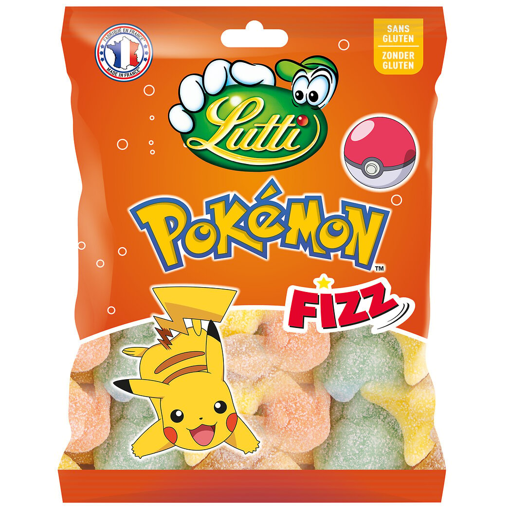 Pokémon Lutti  - Bonbons gélifiés aromatisés Fizz Le sachet de 300g