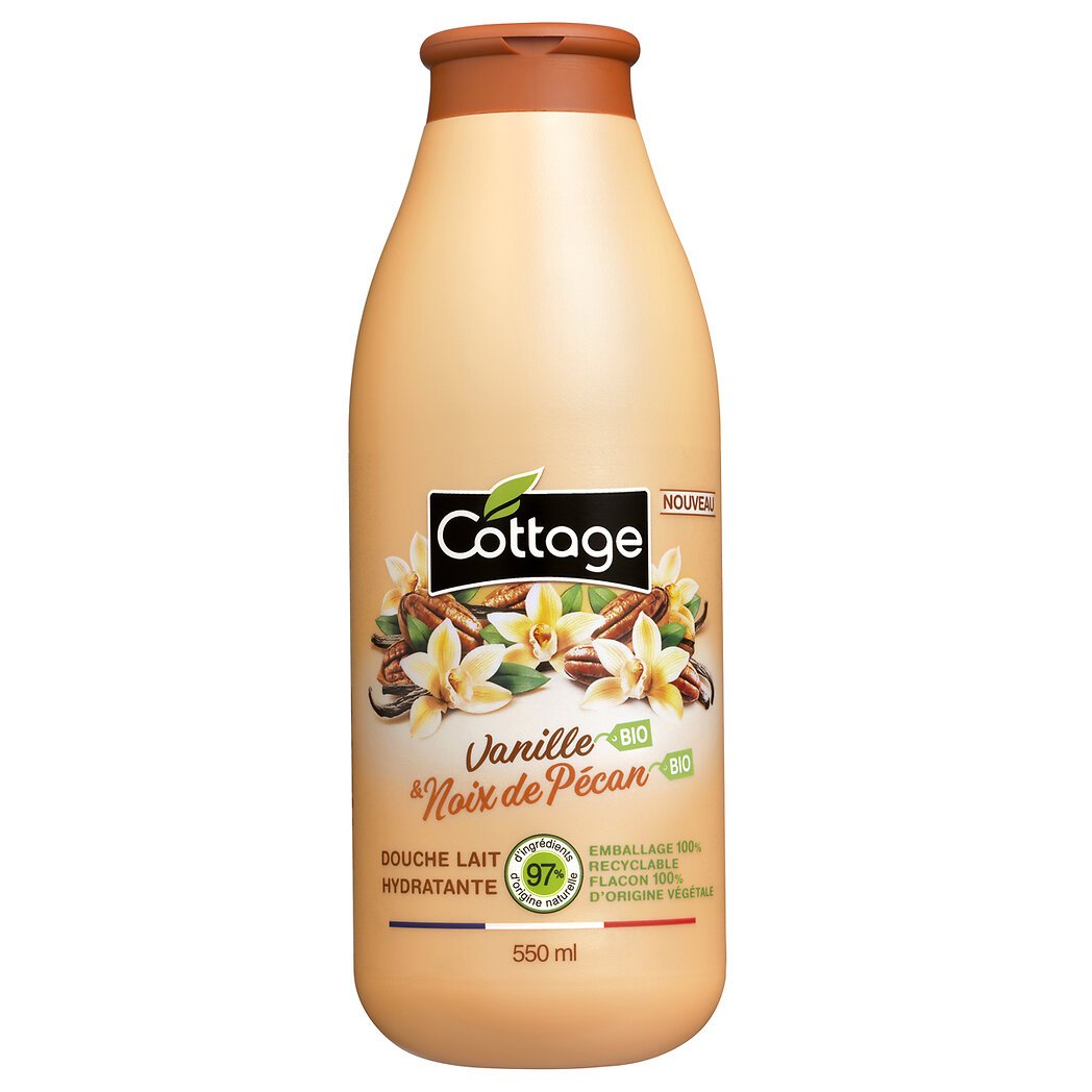 Cottage Cottage Douche lait hydratante vanille et noix de pécan BIO Le flacon de 550ml