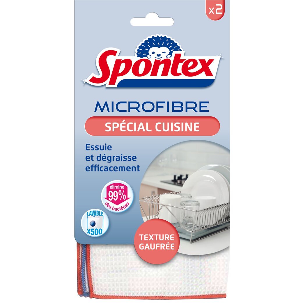 Livraison à domicile Spontex Microfibre Kit cuisine, 2 pièces