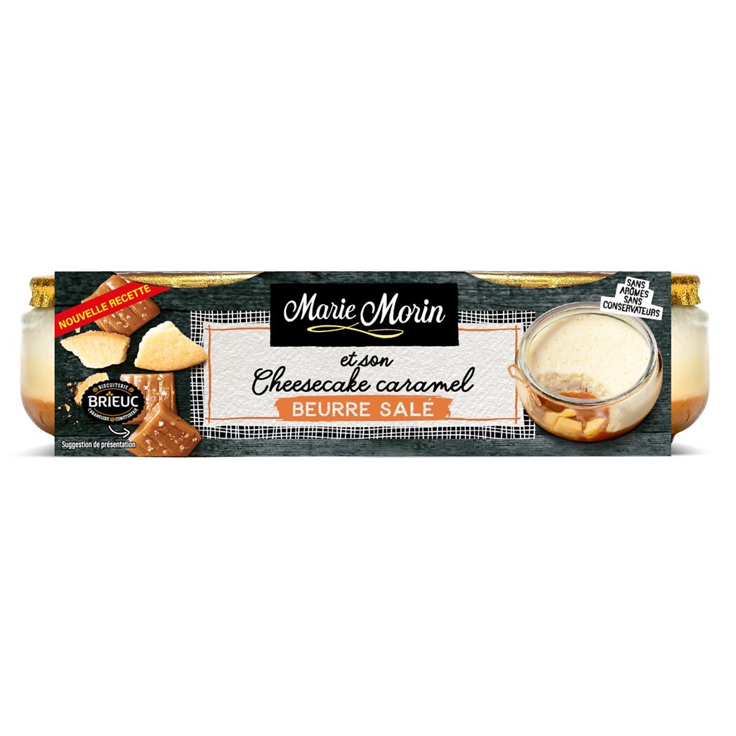 Marie Morin Cheesecake caramel beurre salé Les 2 pots de 100g - 200g