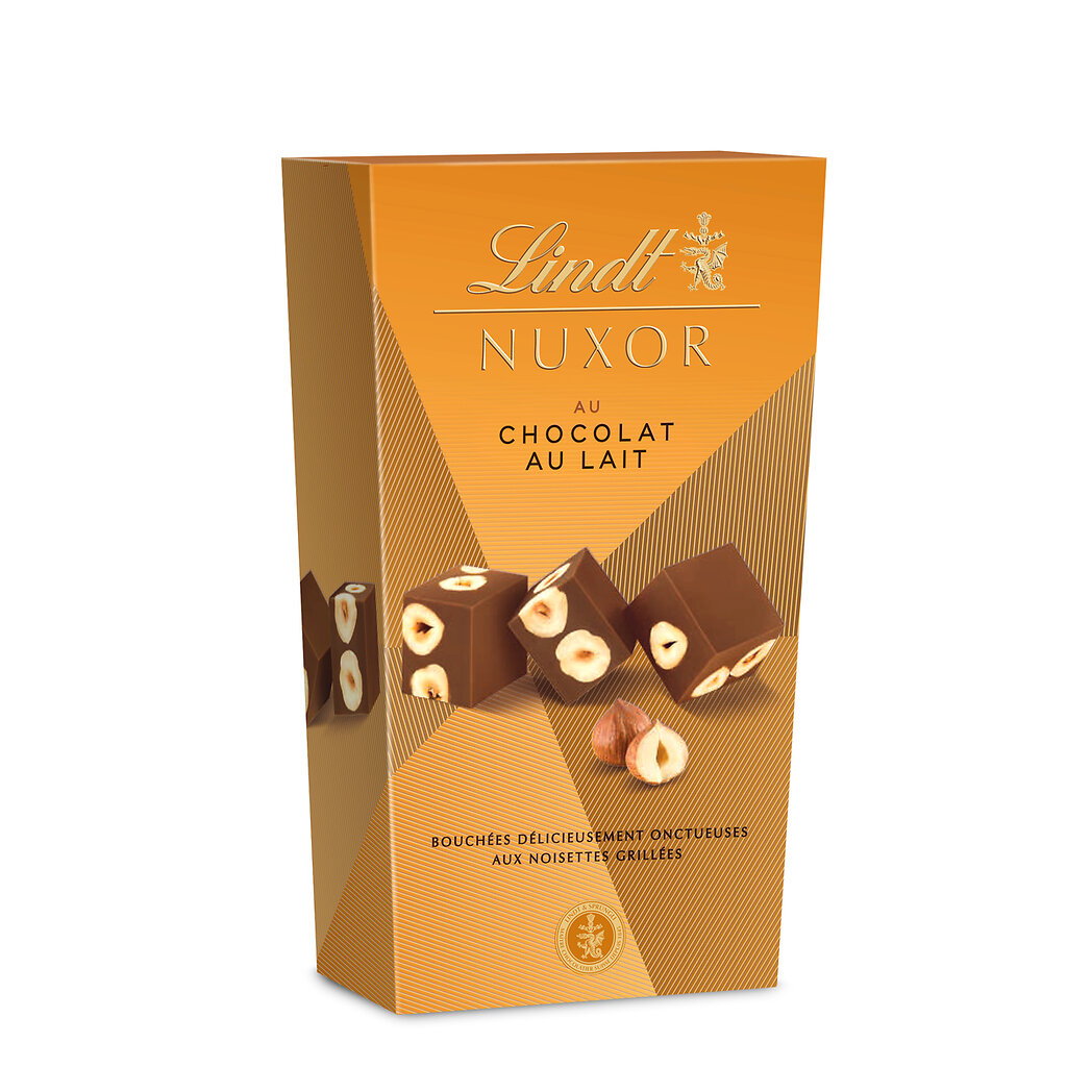 Lindt Lindt Nuxor - Bouchées chocolat au lait noisettes grillées La boite de 165g