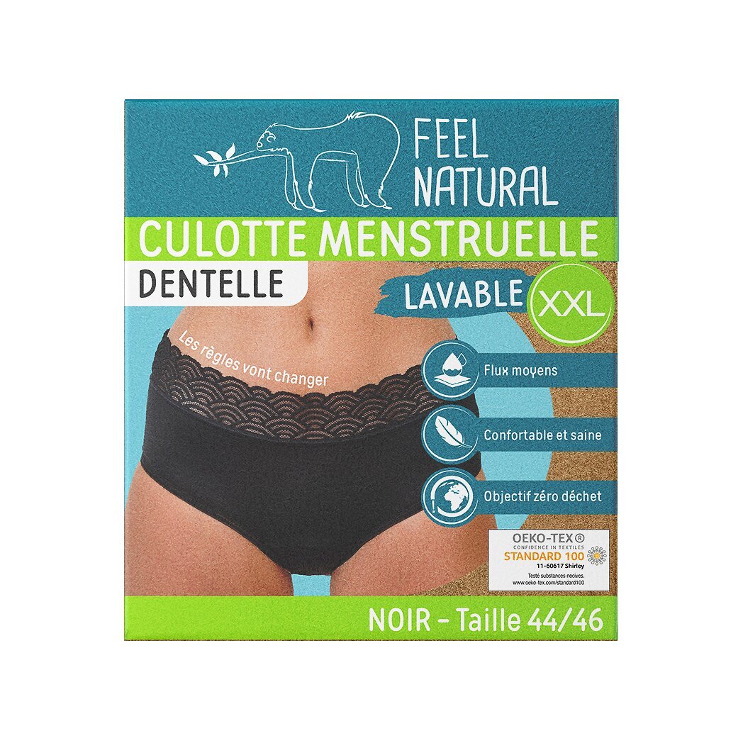 Culotte menstruelle dentelle - taille XXL (44/46) Feel Natural - Intermarché