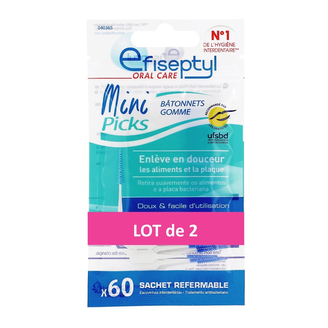 Mini Picks Bâtonnets Gomme - Efiseptyl