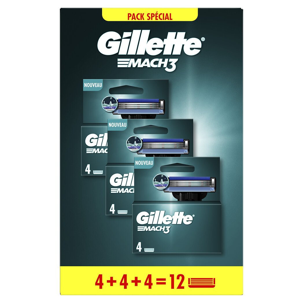 Gillette Mach3 - Lames Le lot de 12 lames