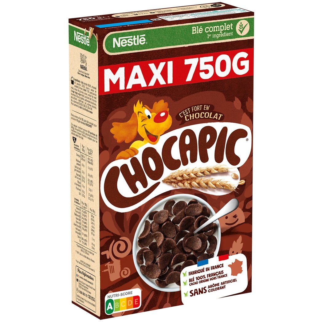 Nestlé Nestlé Chocapic Céréales petit déjeuner au chocolat la boite de 750g