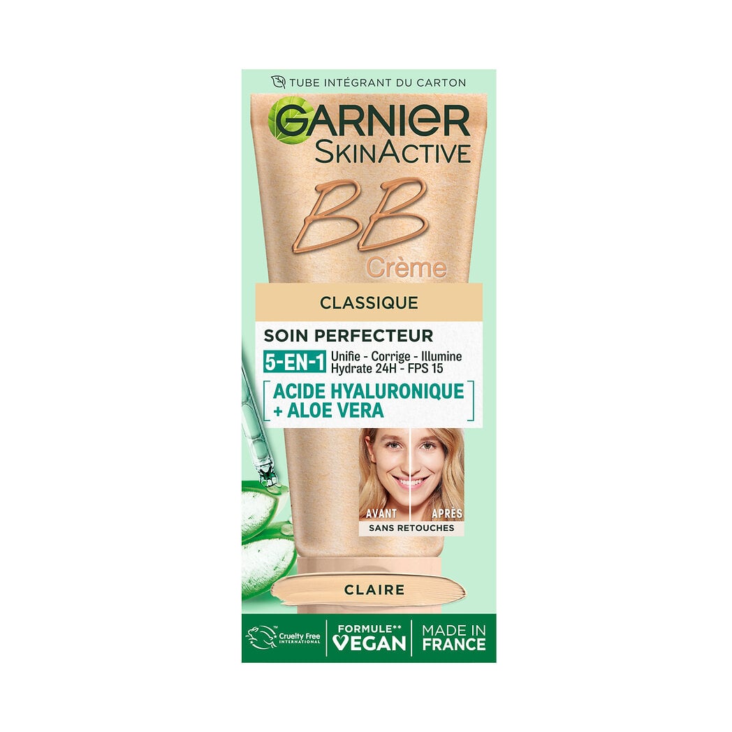 Crème De Jour Garnier - Acide Hyaluronique & Aloe Vera - 50 Ml - Hydratation Intense Peau Sèche