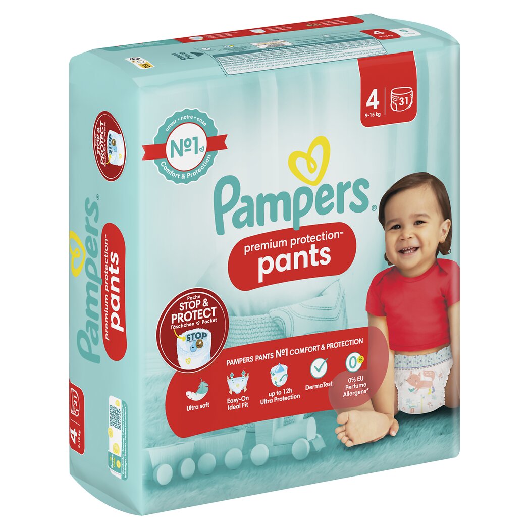 Pampers Protection Premium Dimensions 4 couches, 9-14 kg Maandbox - 5630 g