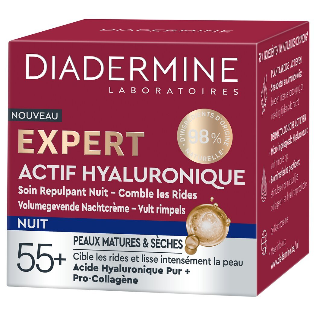 Diadermine Expert - Soin repulpant nuit actif hyaluronique Le pot de 50ml
