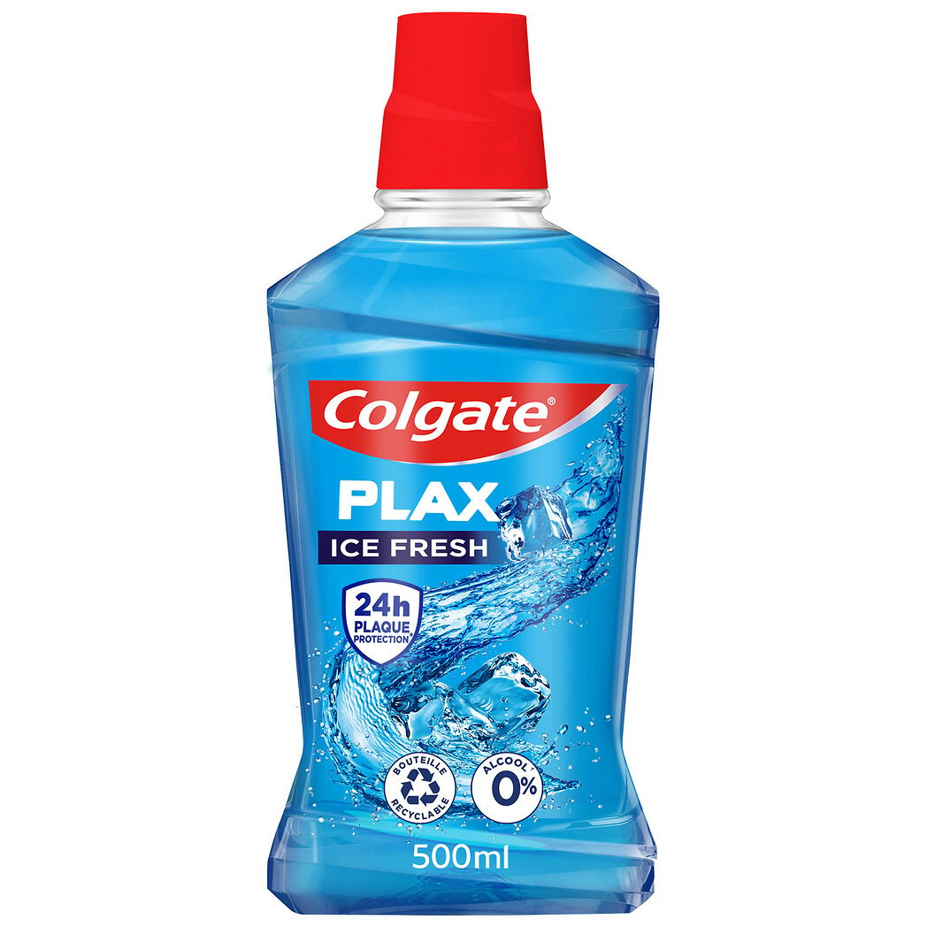 Colgate Plax - Bain de bouche 24h fraîcheur glacée 0% alcool la flacon de 500ml