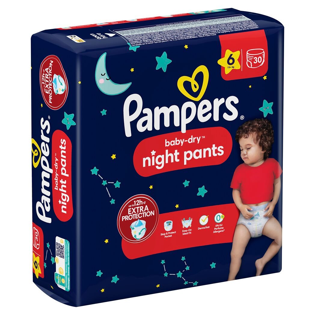 PAMPERS Baby-Dry Night Pants pour la nuit Taille 6-32 Couches