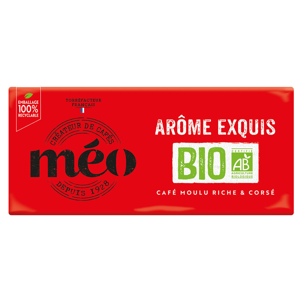 Méo Méo Café moulu BIO les 4 paquets de 250g - 1kg