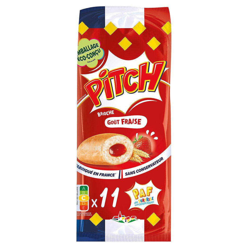Pasquier Pitch Brioche fraise Le sachet de 11 - 412g