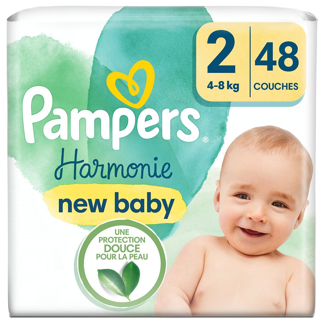 Pampers Harmonie - Couches taille 2 Le paquet de 48 couches