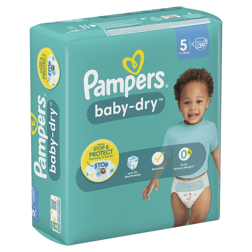 Pampers Baby Dry - Couches taille 5, 11-16kg le paquet de 39 couches