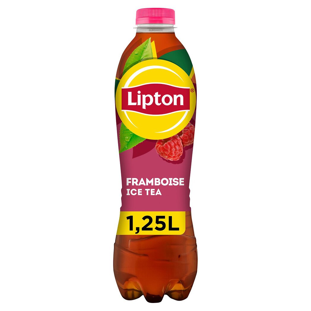 Lipton Ice Tea - Boisson au thé saveur framboise la bouteille de 1,25l