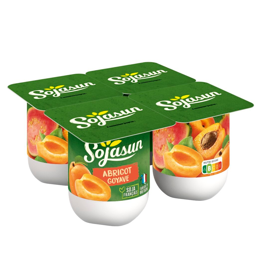 Sojasun Sojasun Spécialité au soja fruits mixés abricot goyave les 4 pots de 100 g